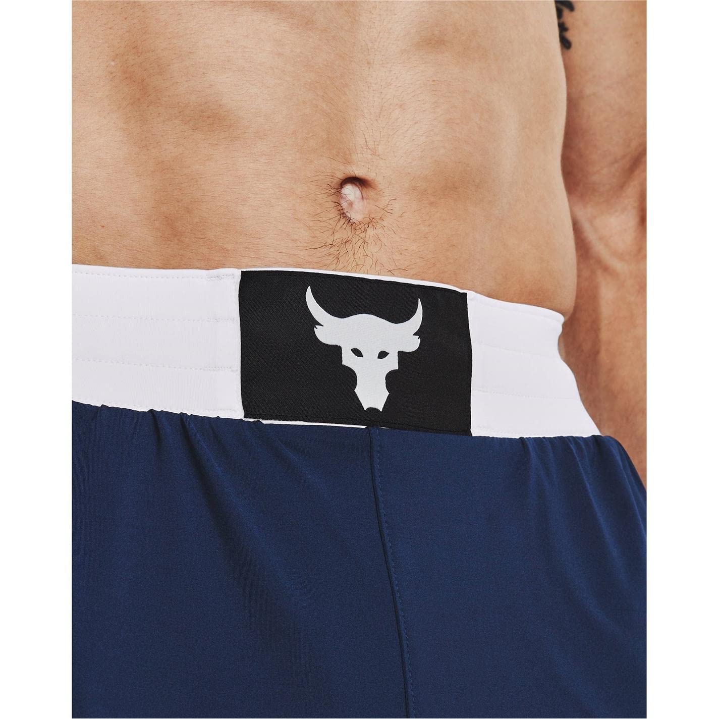 Under Armour Men's Project Rock Boxing Shorts (as1, Alpha, x_l, Regular, Regular, Academy Blue/White - 408, X-Large)