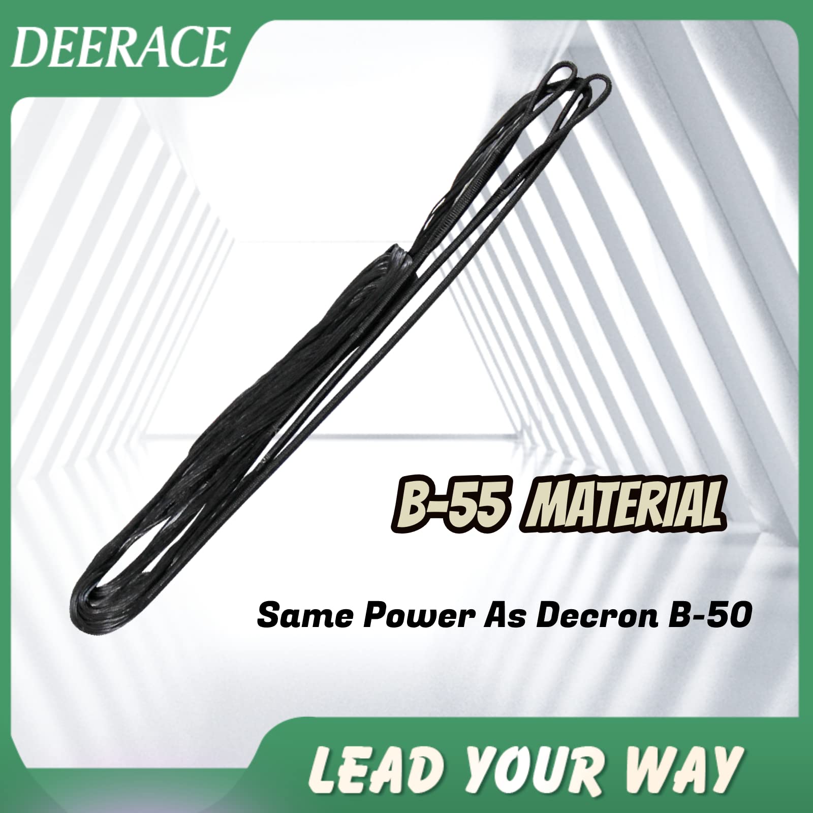 DEERACE Traditional Recurve Bow String, AMO 48"-70" 12,14,16 Strands Dacron Bow String Replacement for Recurve/Long/Horse Bow (AMO 60” (Actual Length 56”), 12 Strands (Recommended for up to 40 lbs))