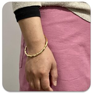 PEAS 18K Gold Plated Jewelry Adjustable Bracelet Cuff Bracelet(Gold)