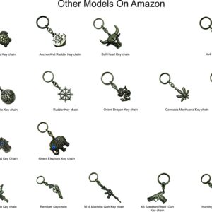 Dual Pack Bull Head Ranch Life Cowboy Style Western Metal Oxide Color Key Chain Keyring