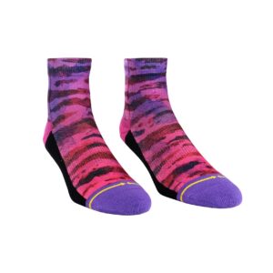 merge4 purple water color quarter crew socks for men and women