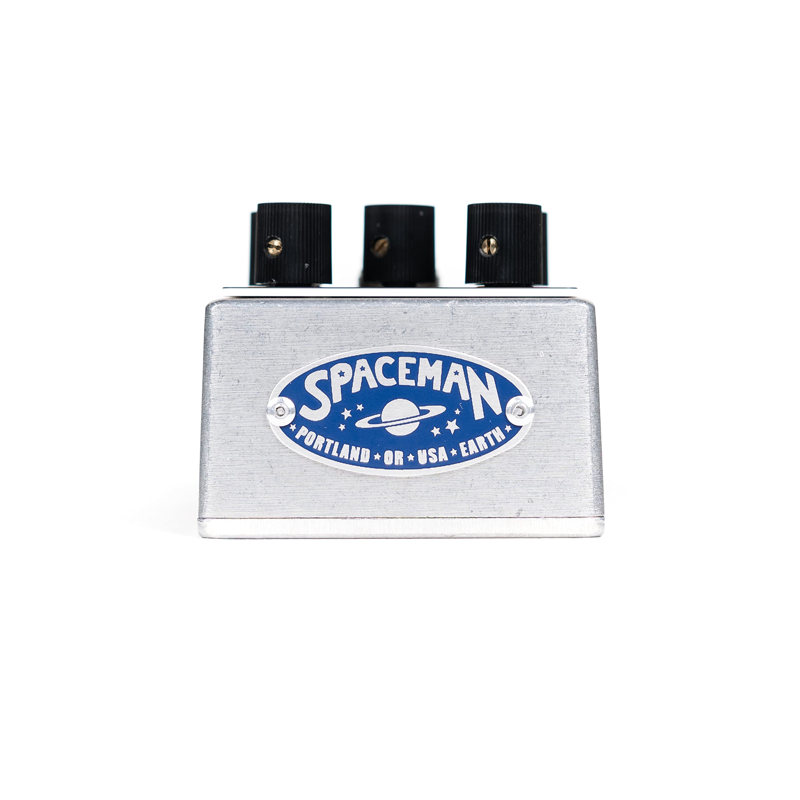 Spaceman Redstone: Germanium Preamp Guitar Effects Pedal - Silver Standard Edition with Volume, Gain and 3-Band Tone Stack Controls