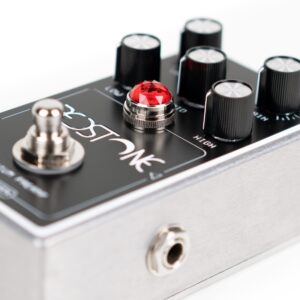 Spaceman Redstone: Germanium Preamp Guitar Effects Pedal - Silver Standard Edition with Volume, Gain and 3-Band Tone Stack Controls