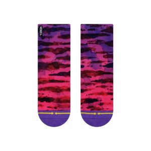 MERGE4 Purple Water Color Quarter Crew Socks for Men and Women