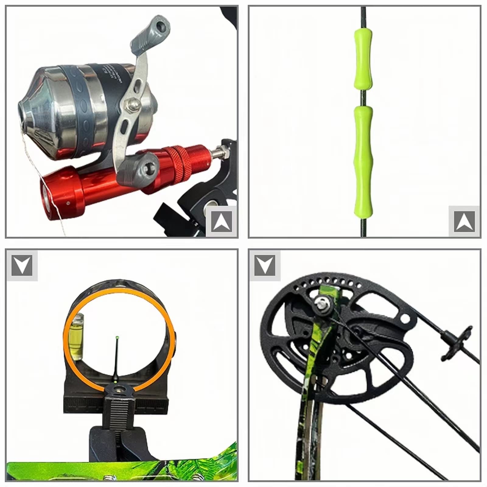 Lanneret Bowfishing Bow Kit 15-45 LBS Shoot Right Handed 2023 New Draw Length 18"~29.5" Fully Adjustable (Camouflage)