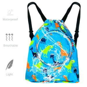 DANUC Lightweight Drawstring Gym Backpack Swim Bag Yogo Bags Waterproof Draw String Sackpack Beach Backpacks Sport Knapsack for Women Men Camping Hiking Shopping Swimming Dance Travel