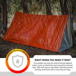 Ready Shelter Tube Tent 3.0-2 Person Tent, Survival Tent, Emergency Shelter - Ideal Survival Gear and Equipment - Emergency Survival Tent Shelter - Tent for Camping