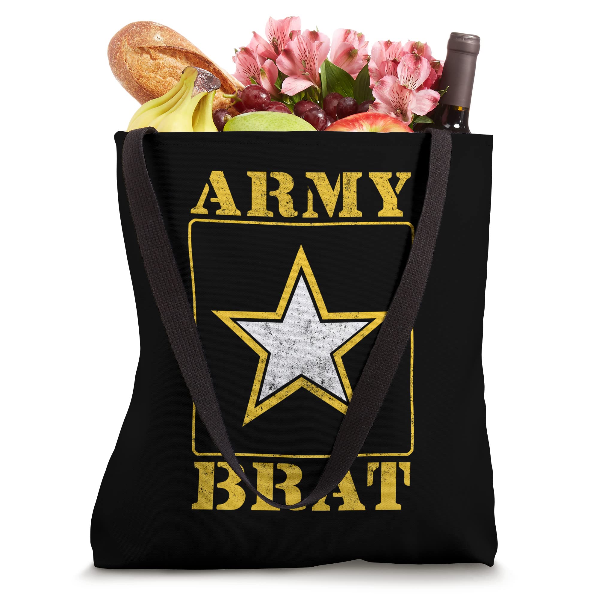 Military Themed Playful Patriotic United States Army Brat Tote Bag