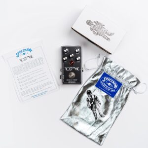 Spaceman Redstone: Germanium Preamp Guitar Effects Pedal - Silver Standard Edition with Volume, Gain and 3-Band Tone Stack Controls