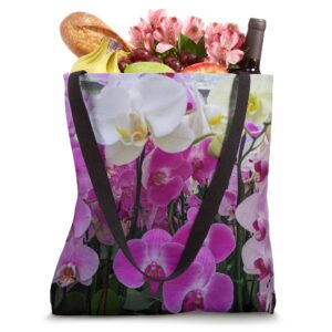 White and Magenta Gorgeous Orchids Tote Bag