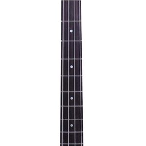 Exquisite Stylish 4 String Bass Guitar IB with Power Line and Wrench Tool Black