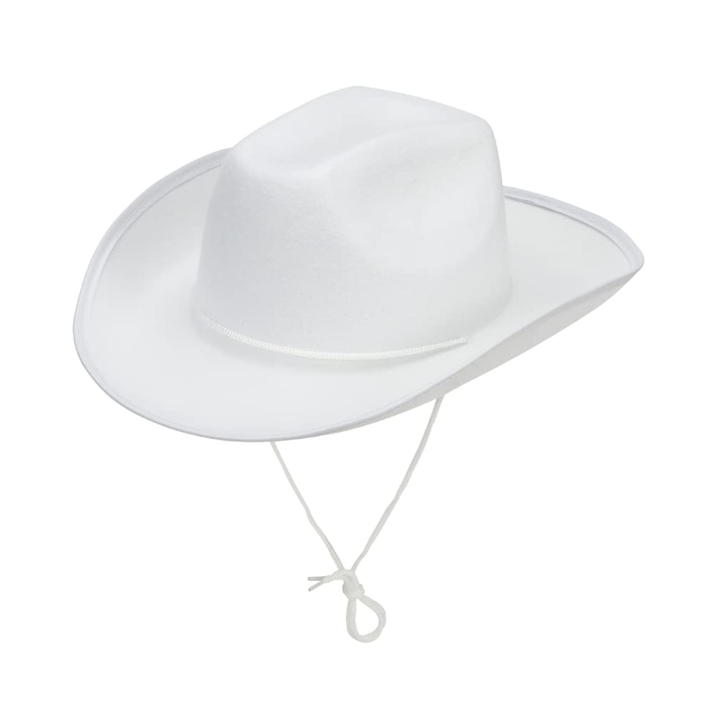 White Cowgirl Hat - White Cowboy Hats for Women - DIY Custom Cowboy Party Hats - Dress Up Bachelorette Cosplay Costume Accessories