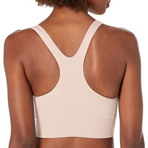 Maidenform Women's Feel Good Seamless Wireless Crop Tank DM2304, Sandshell, Large