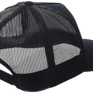 Rip Curl Icons Trucker Hat, Mesh Back Cap Snapback for Men, Adjustable, Eco Black/Red