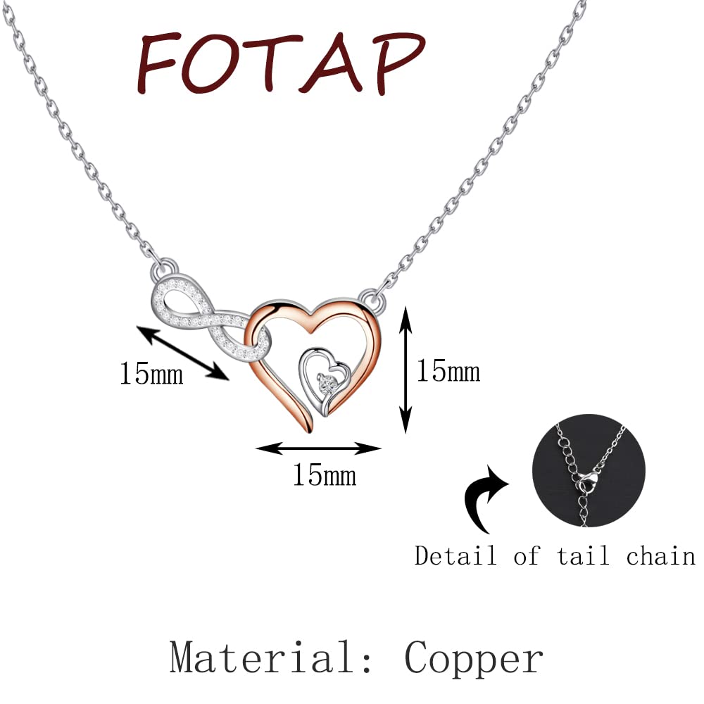 FOTAP Baptism Gift On Your Baptism Gift Baptism Jewelry Newborn Gift Double Heart Pendant Necklace Thank you Gift (Your Baptism NC)