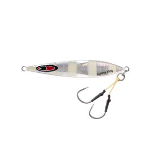 Calissa Offshore Tackle Flat Side Slow Pitch Jig - 80g 150g 250g 300LBS Assist Hooks 3/0 Butterfly - Vertical Jig Speed Lure Slow Pitch Flat (150g - Holographic Glow)