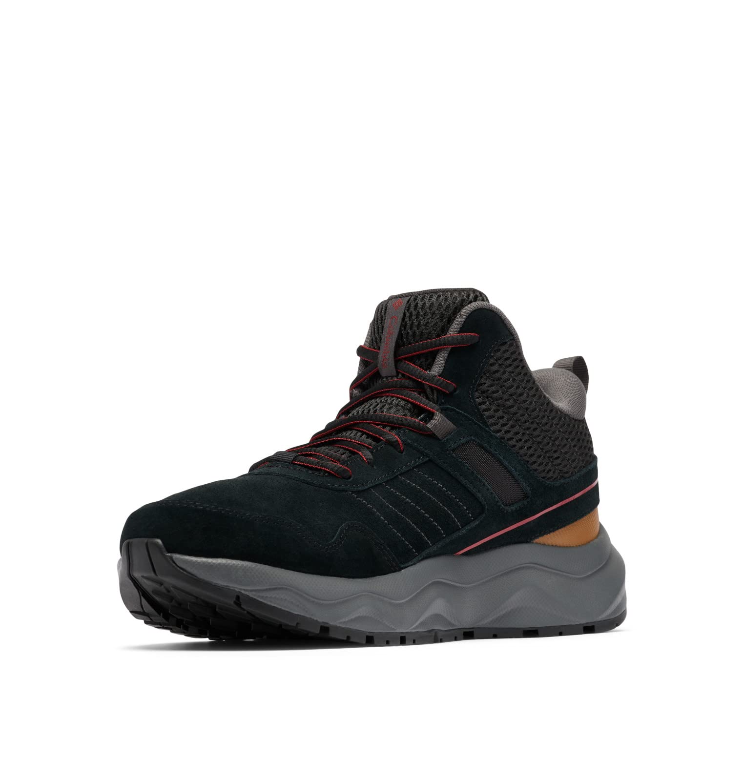 Columbia Men's Plateau Venture Mid, Black/Red Element, 11.5