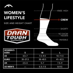 Darn Tough Women's Morgan Crew Lightweight Lifestyle Sock (Style 6039) - Dark Teal, Medium