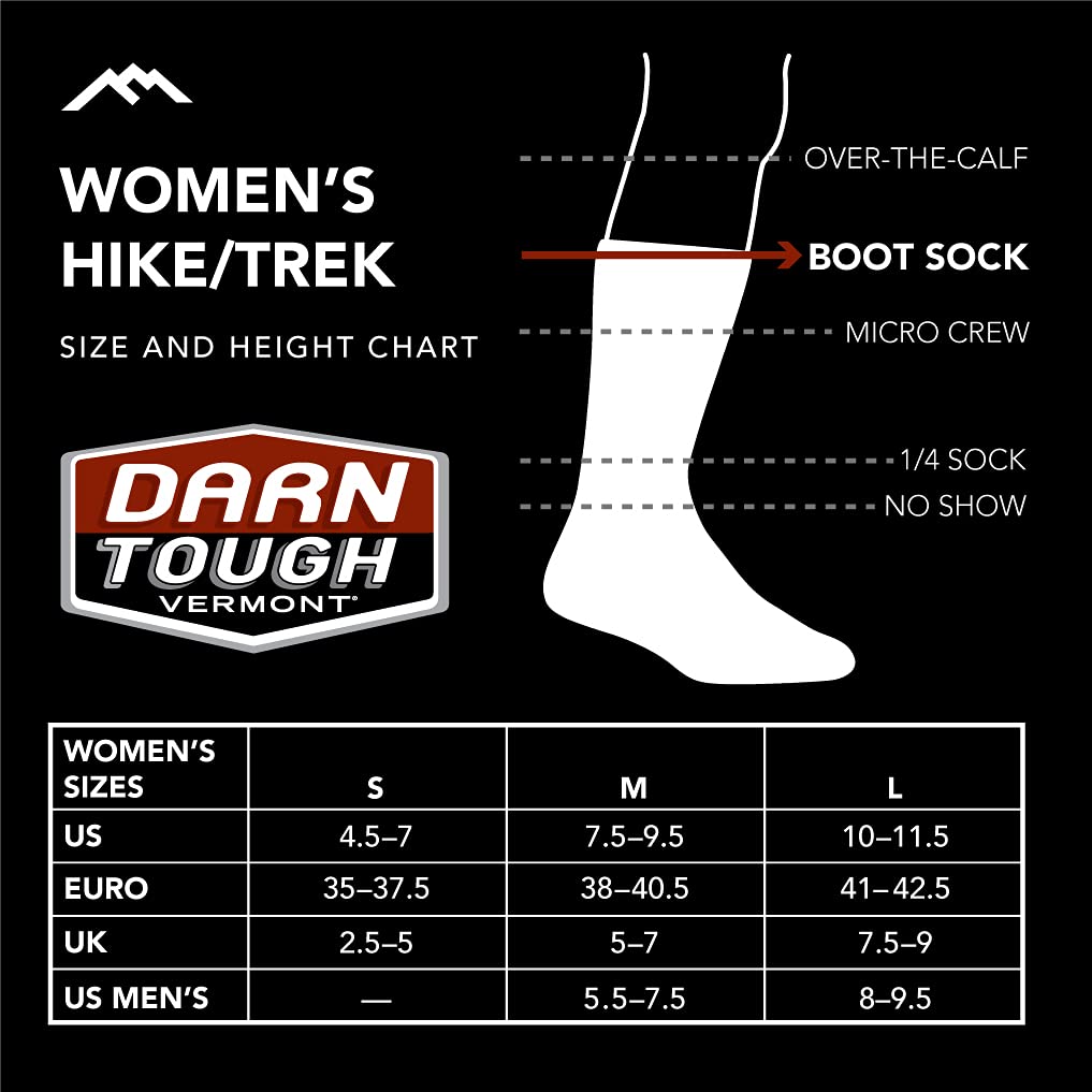 DARN TOUGH (Style 1983) Women's Scout Hike/Trek Sock - (Sunstone, Small)