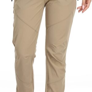 Womens Khaki Golf Pants Quick Dry Travel Nylon Cargo Waterproof Hiking with Pockets Small