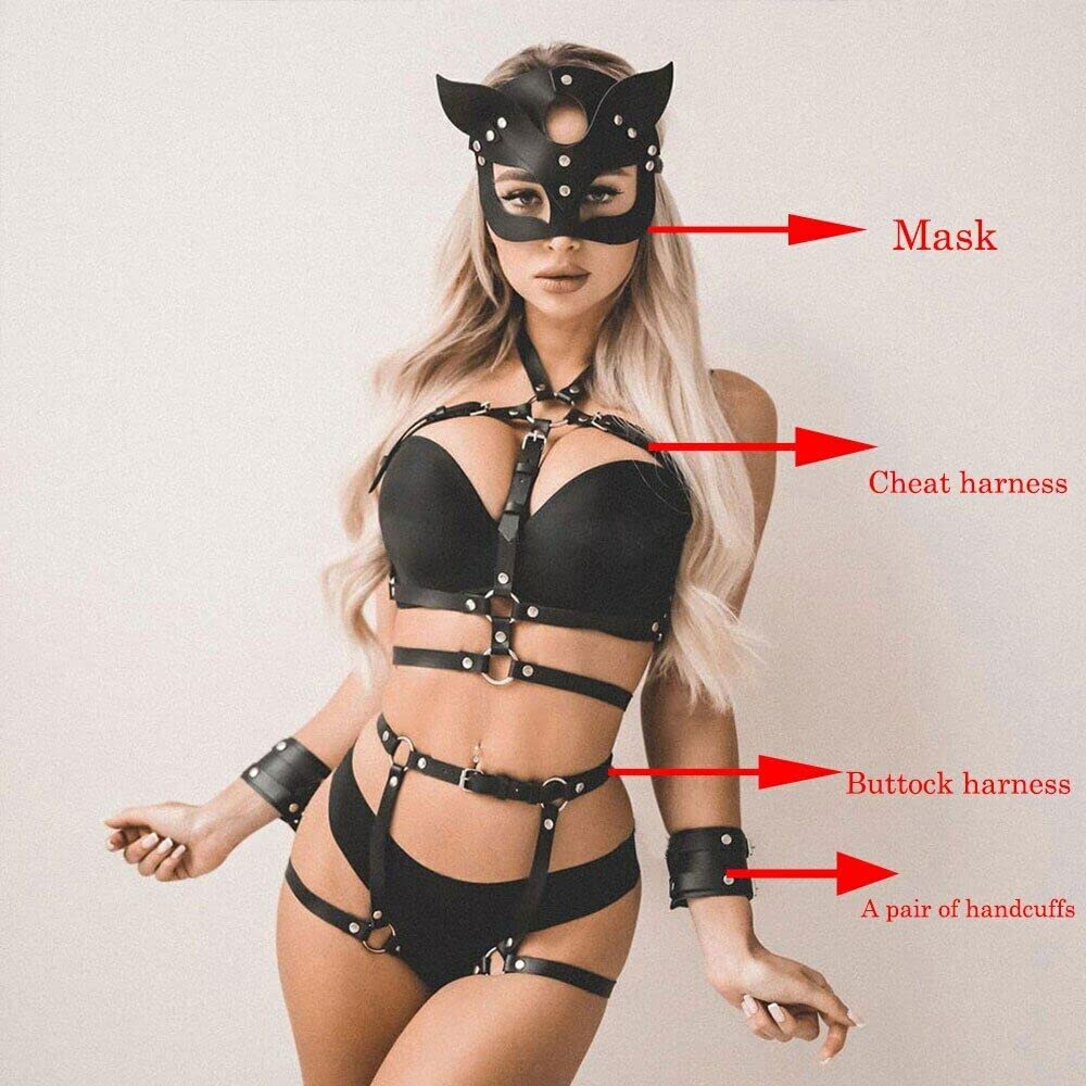 MEBCHAR Women Punk Body Belt Waist Belt Lingerie Leg Belt