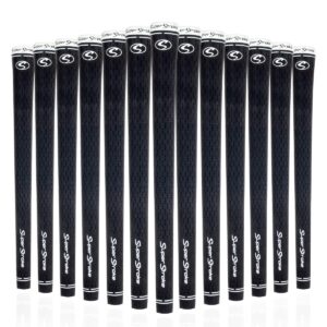 SuperStroke S-Tech Rubber Golf Club Grip, 13 Pack Bundle | Ultimate Feedback and Control | Non-Slip Performance in All Weather Conditions | Swing Faster & Square The Clubface More Naturally, Black