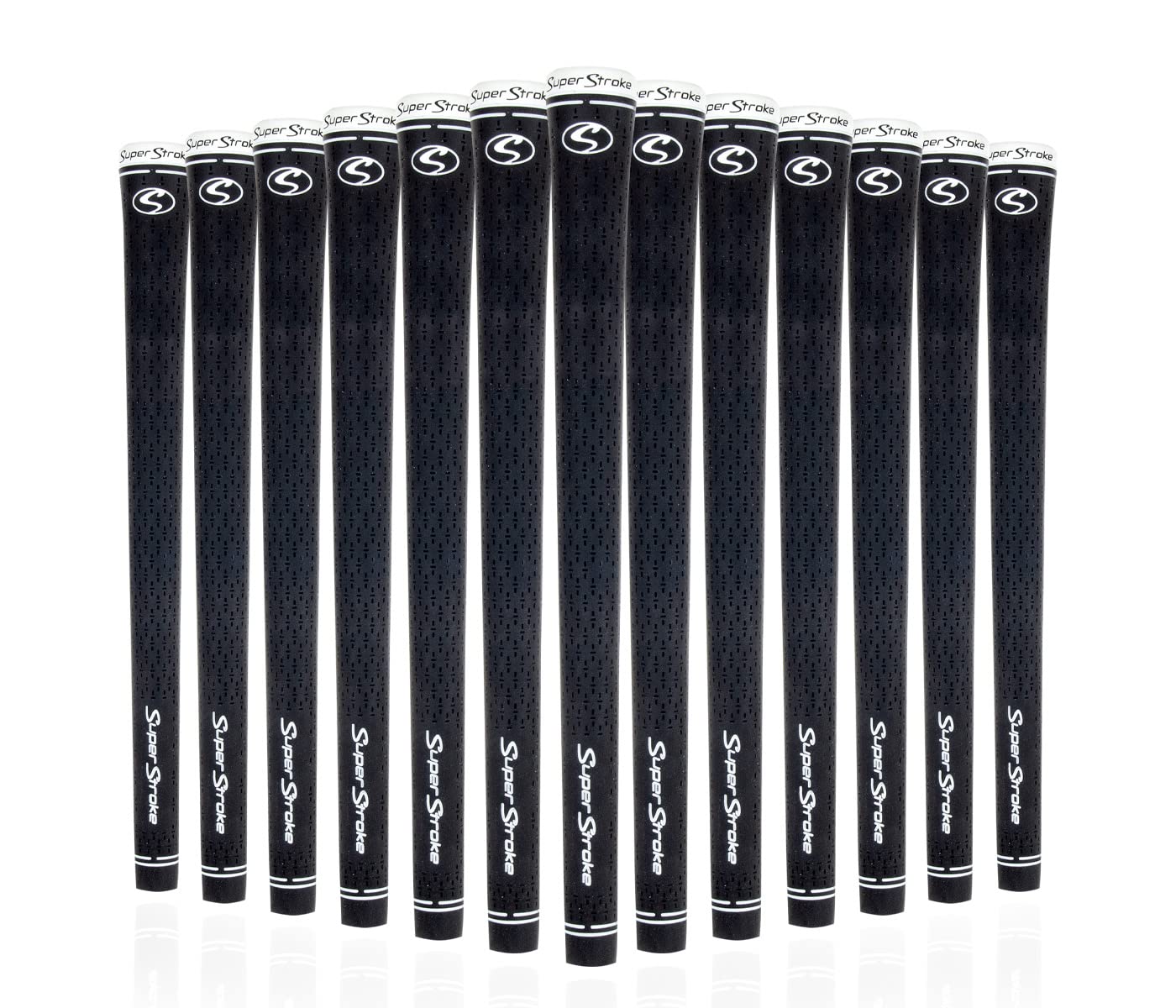 SuperStroke S-Tech Rubber Golf Club Grip, 13 Pack Bundle | Ultimate Feedback and Control | Non-Slip Performance in All Weather Conditions | Swing Faster & Square The Clubface More Naturally, Black