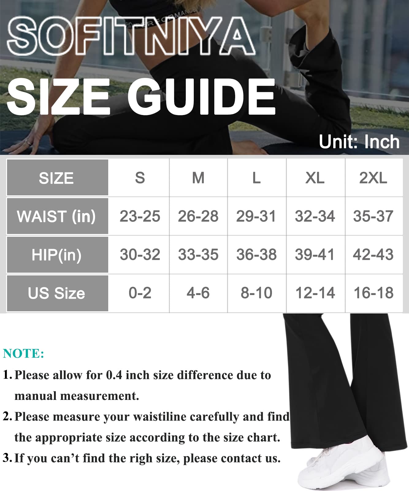 SOFITNIYA High Waisted Flare Leggings Crossover Bootcut Yoga Pants with Pockets for Women