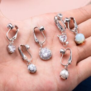 Masedy 8 Pcs Fake Belly Clip on Dangle Belly Button Rings Faux Navel Ring for Women Non Piercing Body Jewelry S