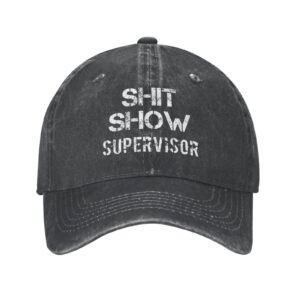 Cryptomancy Shit Show Supervisor Hat for Men Baseball Caps Adjustable Hats