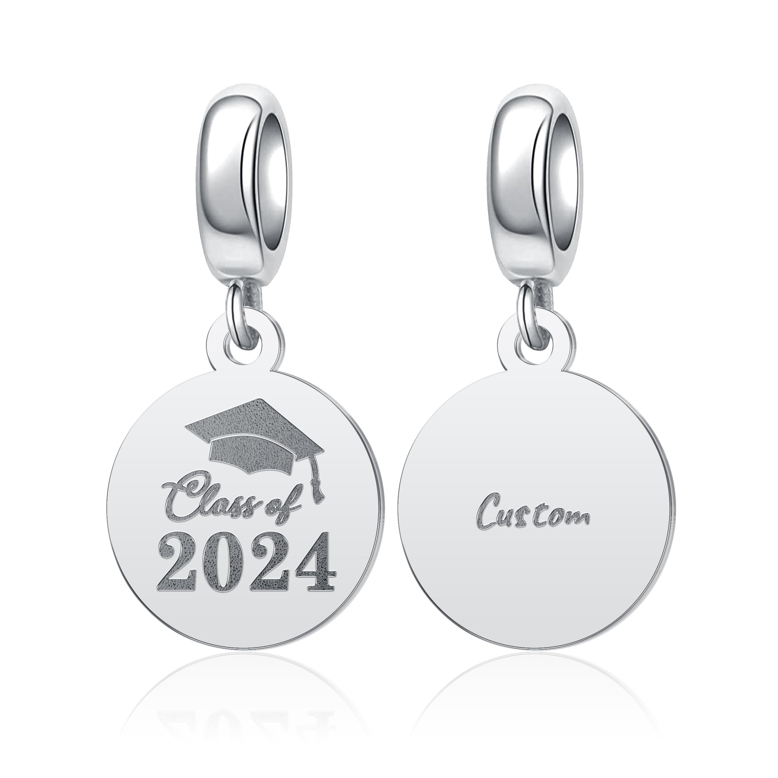 CharmSStory Personalized Customized Name Class of 2023 Graduation Gifts Charm for Women Teen Girls Charms Compatible with Pandora Charms Bracelets