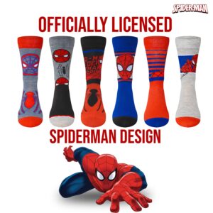 Marvel Spiderman Socks for Boys & Men, 6-Pack Socks for Men & Boys Socks, Men's Athletic Socks, Athletic Socks for Boys,