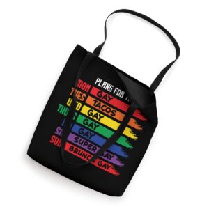 LGBTQ Agenda Gay Pride CSD Rainbow Gay Agenda Tote Bag