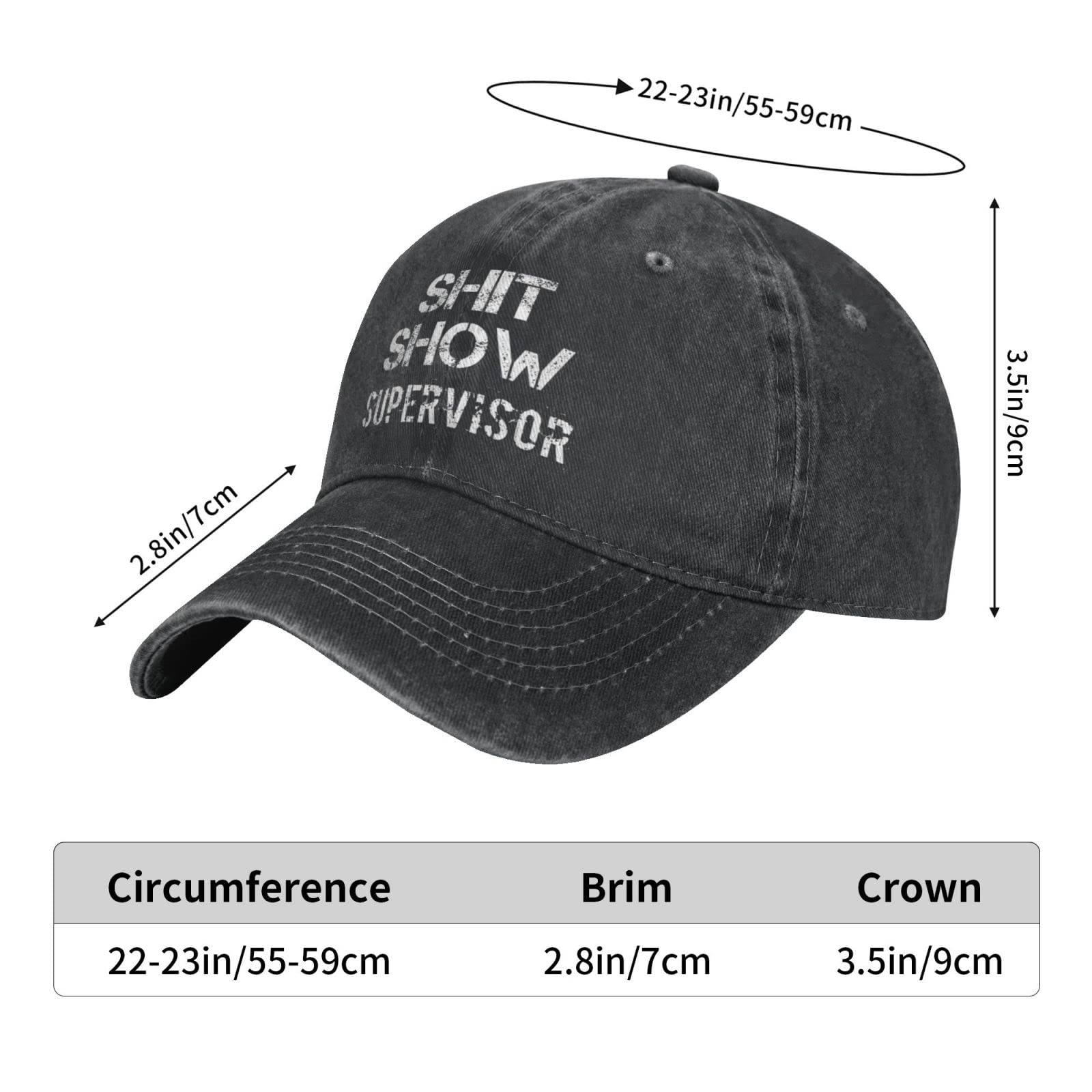 Cryptomancy Shit Show Supervisor Hat for Men Baseball Caps Adjustable Hats