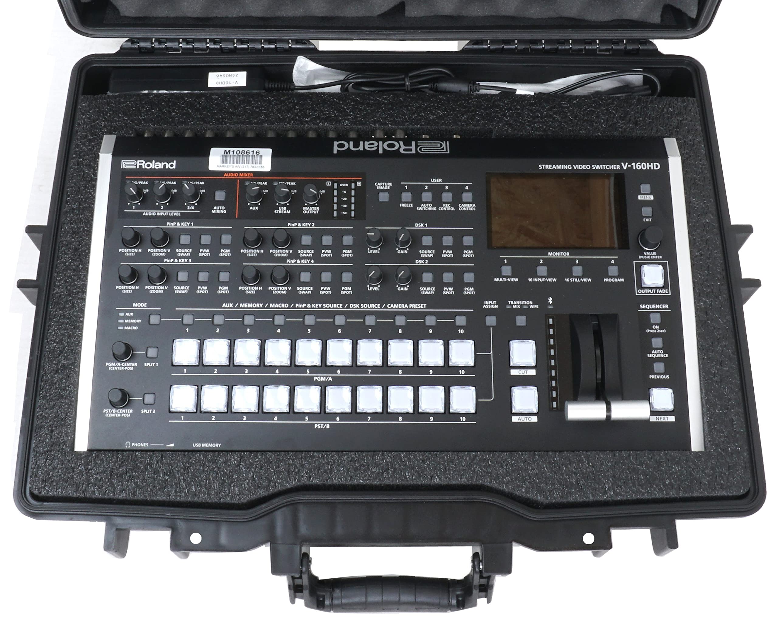 Case Club Case fits Roland V-160HD Mixer. Pre-Cut, Waterproof, Heavy Duty