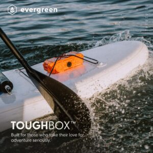 Evergreen 56 Clear Waterproof Dry Box Protective Case Colored Rubber Insert - Travel Safe/MilSpec/USA Made - Tackle Organization of Cameras, Phones, Camping, Fishing, Travel, Water Sports (Red)