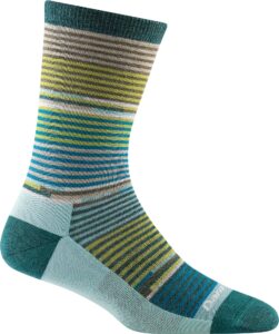 darn tough women's pixie crew lightweight lifestyle sock (style 1692) - teal, medium