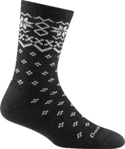 darn tough women's shetland crew lightweight with cushion sock (style 6088) - charcoal, medium