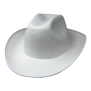 Cosmic Chameleon White Cowboy Hat with Paisely Bandana for teens and adult, Designed for for Dress-Up Parties and Play Costume Accessories