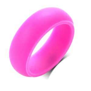 YUNGELX Custom Inside Her King & His Queen Silicone Couple Matching Ring Set for Him Her 8MM Black Breathable Silicone Rubber Dome Rings Comfort Fit Wedding Band for Girlfriend Boyfriend