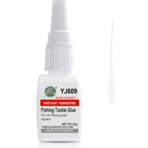 Weglau Fishing Tackle Glue, Fast Bonding Fishing Rod Glue, Suitable for all fishing gear repairs such as bar and rope connection, fishing rod crack repair, bracket repair, drift box repair, etc. - 20g