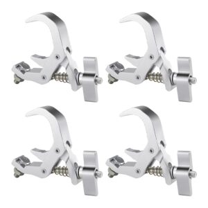 Pro Truss Clamp 1.57-2.36 Inch, 4 Pack Olaalite Stage Lighting Clamps Heavy Duty 330lb, Perfect Fit for Tube OD 40-60mm, Premium Pro Truss Clamp for Moving Head Stage lighting Fixtures