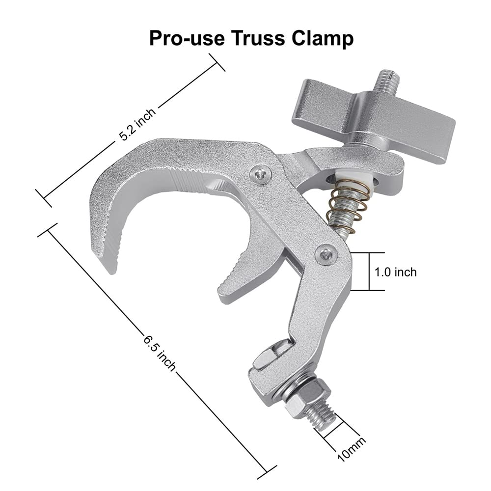 Pro Truss Clamp 1.57-2.36 Inch, 4 Pack Olaalite Stage Lighting Clamps Heavy Duty 330lb, Perfect Fit for Tube OD 40-60mm, Premium Pro Truss Clamp for Moving Head Stage lighting Fixtures