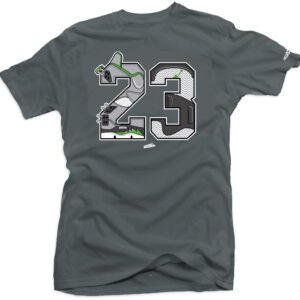 Jordan 5 Green Bean Match Tees - Snelos 23 Gray | Small