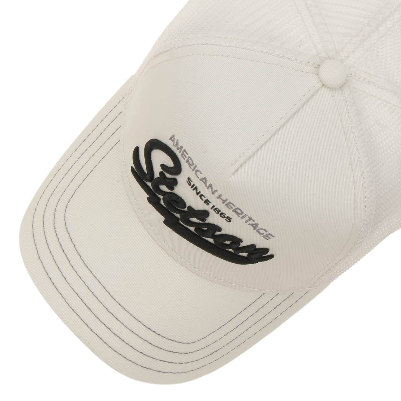 Stetson Since 1865 Trucker Cap Men Cream White One Size