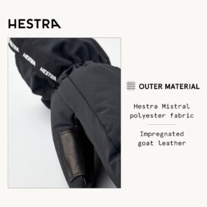 Hestra Unisex Mist Mitt Insulated CZone Mittens for Winter, Snow & Cold Weather - Black - 10