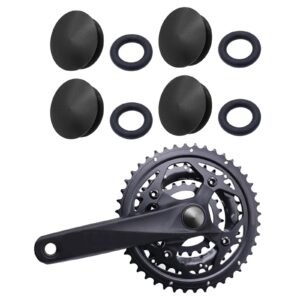 SM SunniMix Bike Crank Set Screw Top Cover, MTB Mountain Road Bicycle Dust Proof Components Parts BB Crank Cover for 22-25mm Crankset, Black