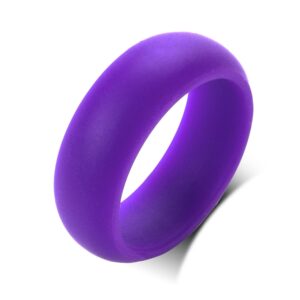 YUNGELX Custom Inside Her King & His Queen Silicone Couple Matching Ring Set for Him Her 8MM Black Breathable Silicone Rubber Dome Rings Comfort Fit Wedding Band for Girlfriend Boyfriend