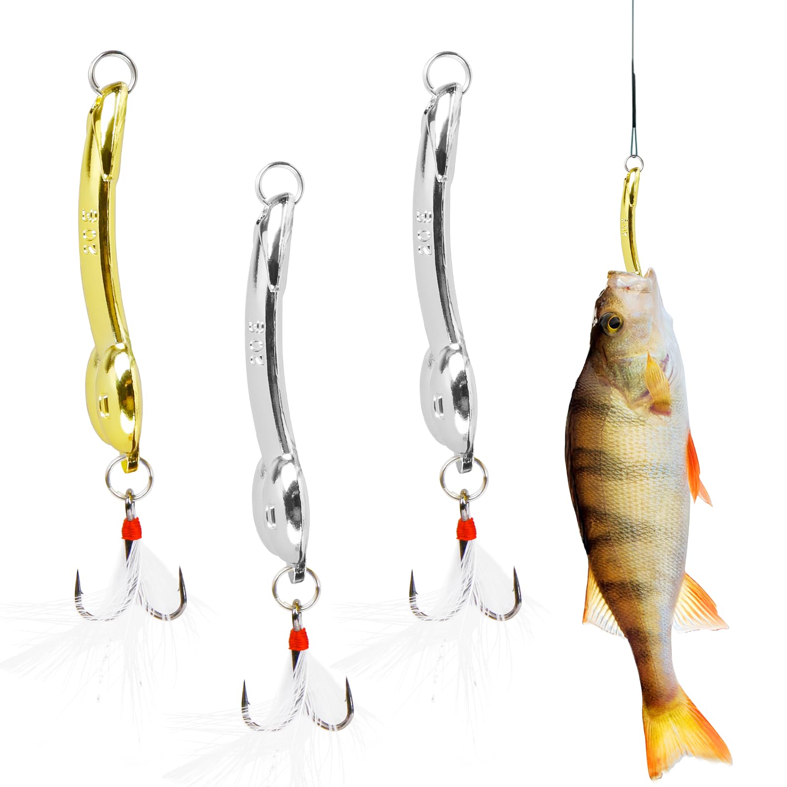 Fennoral Top Water Bass Fishing Lures,Saltwater Fishing Lures Bass Lures,Spinner Baits for Bass Fishing Gear Trout Fishing Lures for Freshwater Fishing Tackle