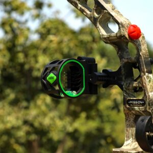 LWANO 5 Pin Bow Sight with Rheostat Light and Reversible Mount Design